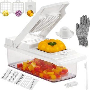 EOIBIS Vegetable Chopper, Pro Onion 13-in-1 Mandoline Slicer professional food